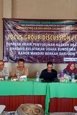 FGD Paparan Akhir Analisis Kelayakan Usaha BUMDesma Kanor Mandiri Berkah Digelar Bersama UGM